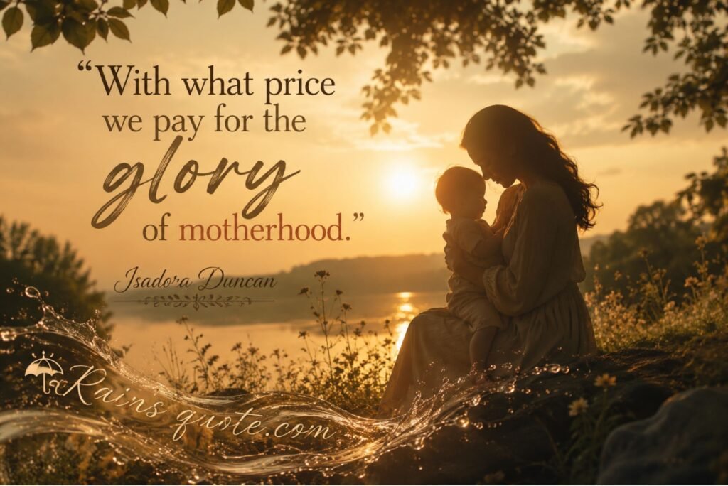 “With what price we pay for the glory of motherhood.”