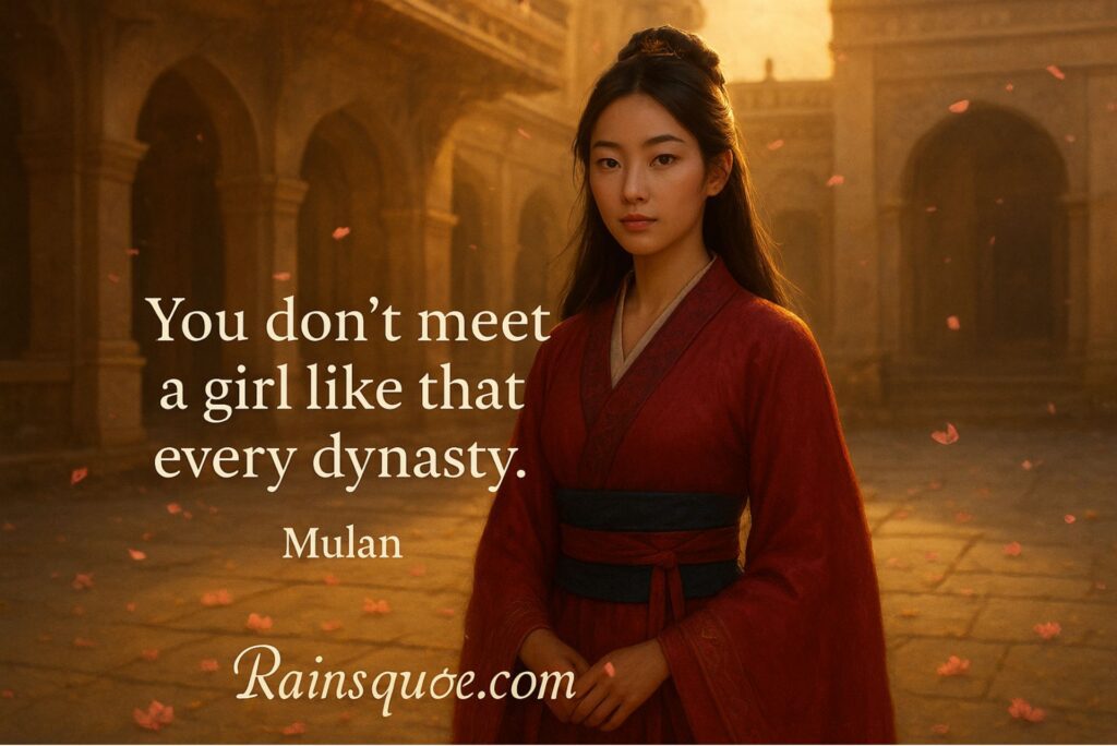 “You don’t meet a girl like that every dynasty.”