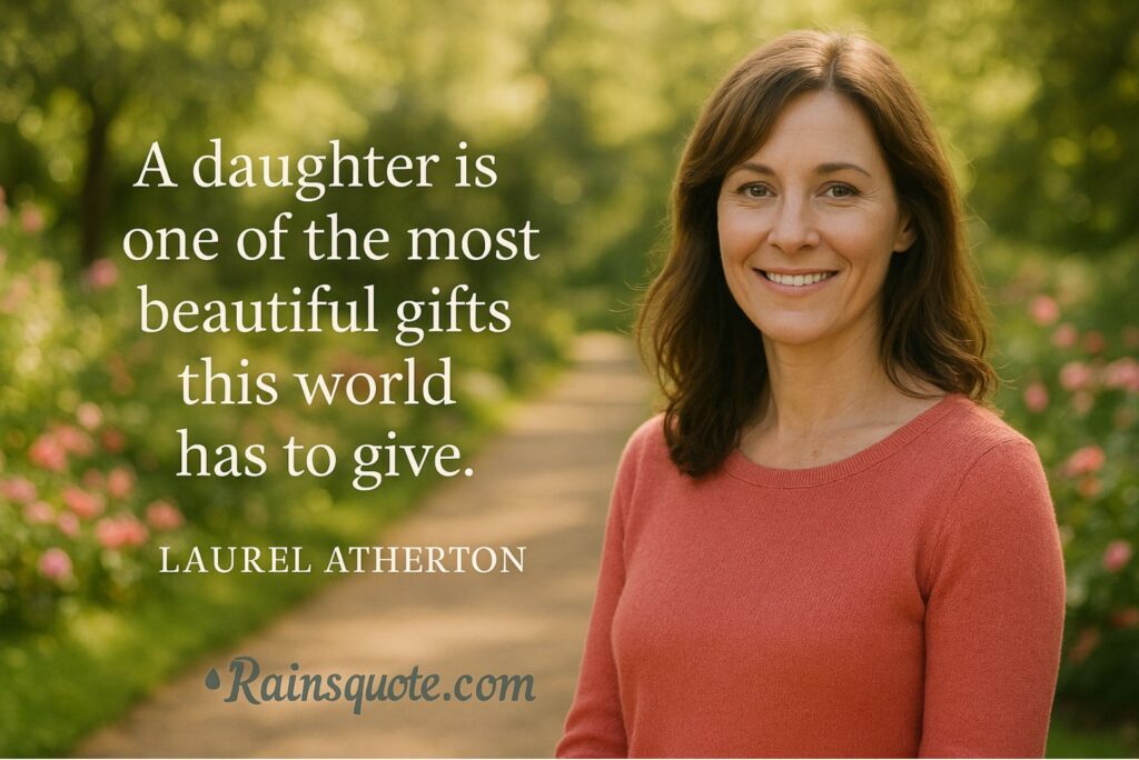 “A daughter is one of the most beautiful gifts this world has to give.”