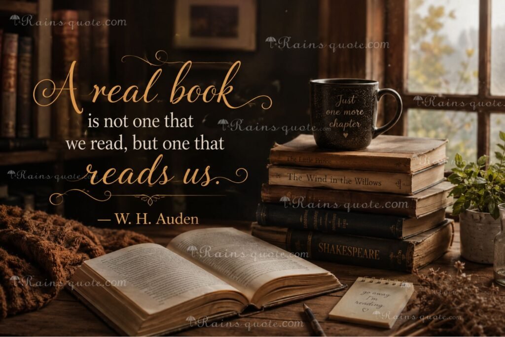 “A real book is not one that we read, but one that reads us.”