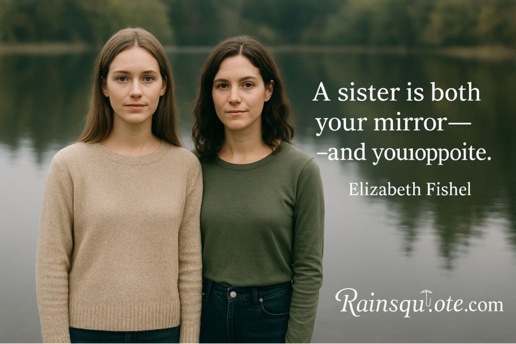 “A sister is both your mirror—and your opposite.”