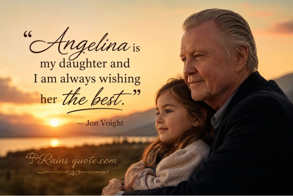 “Angelina is my daughter and I am always wishing her the best.” 