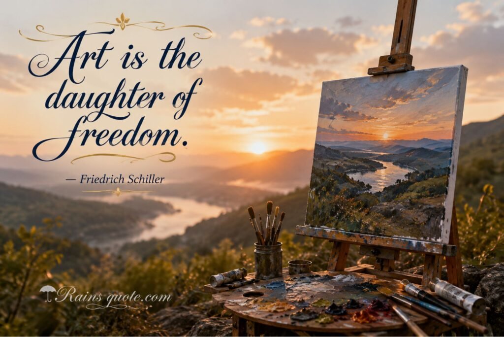 “Art is the daughter of freedom.” 