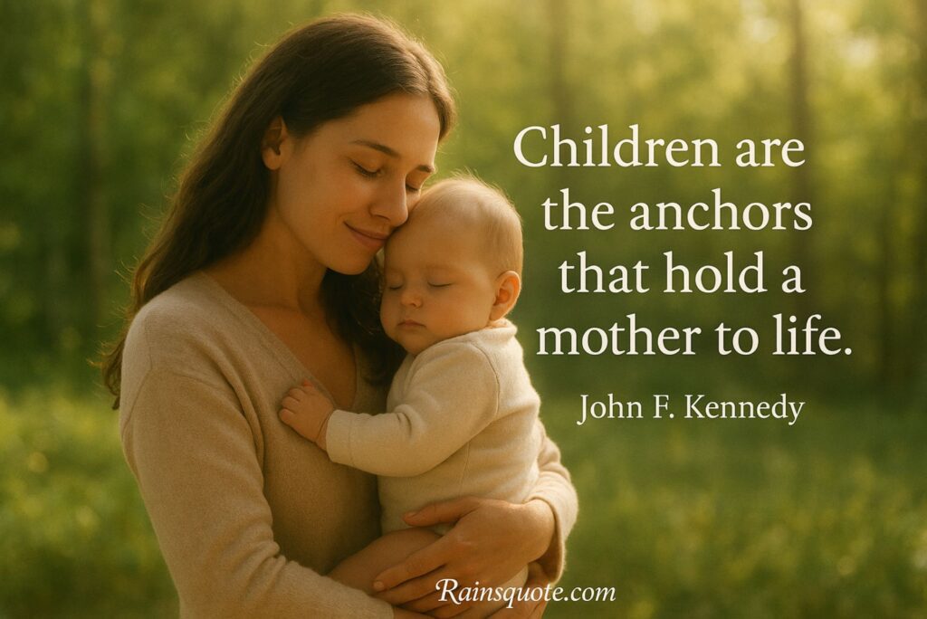 “Children are the anchors that hold a mother to life.” 