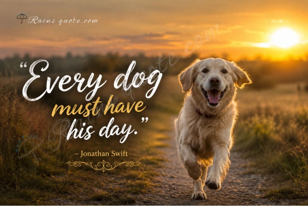 “Every dog must have his day.”