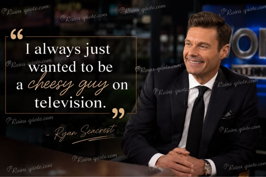“I always just wanted to be a cheesy guy on television.”