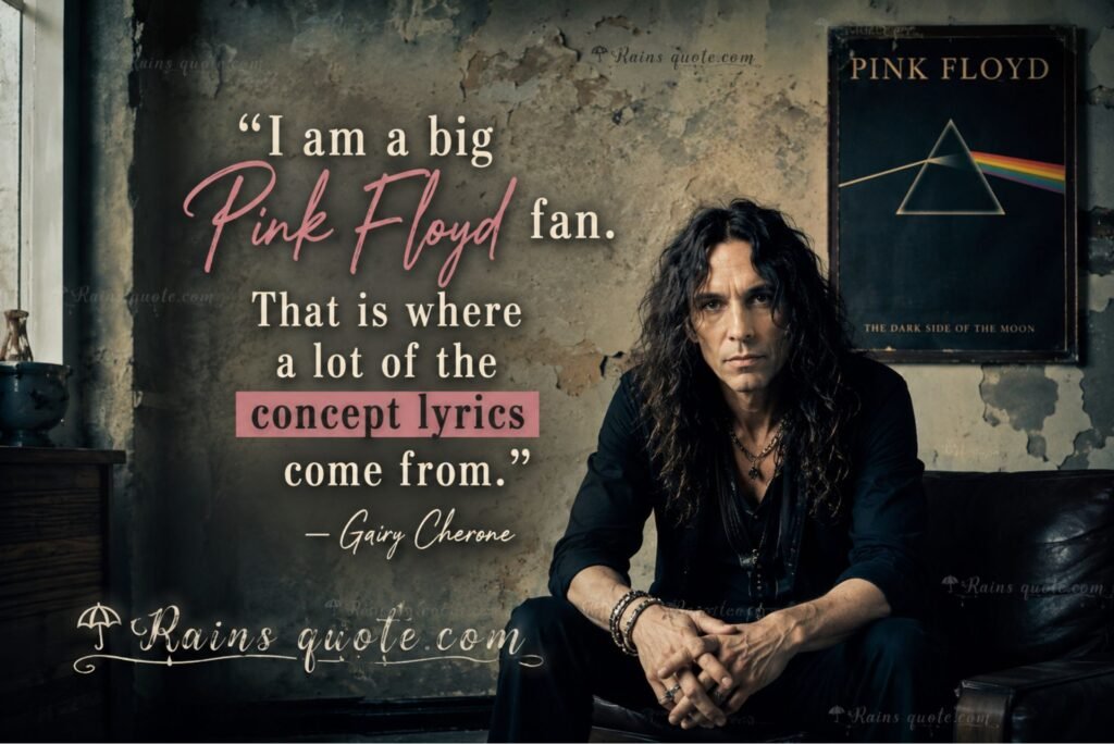 “I am a big Pink Floyd fan. That is where a lot of the concept lyrics come from.”