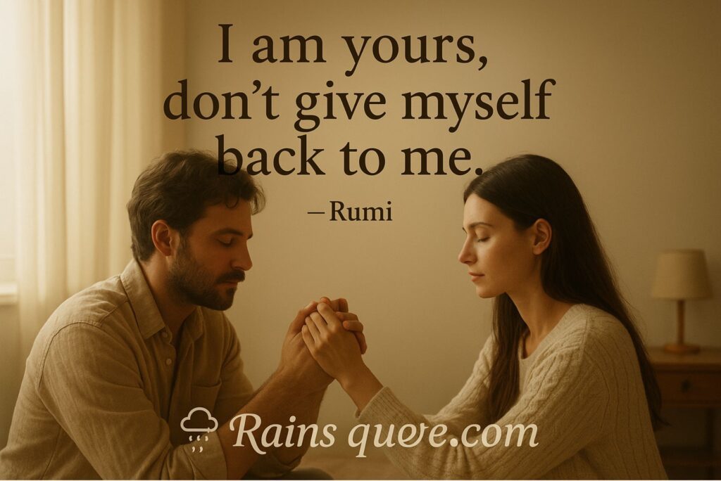 “I am yours, don’t give myself back to me.”