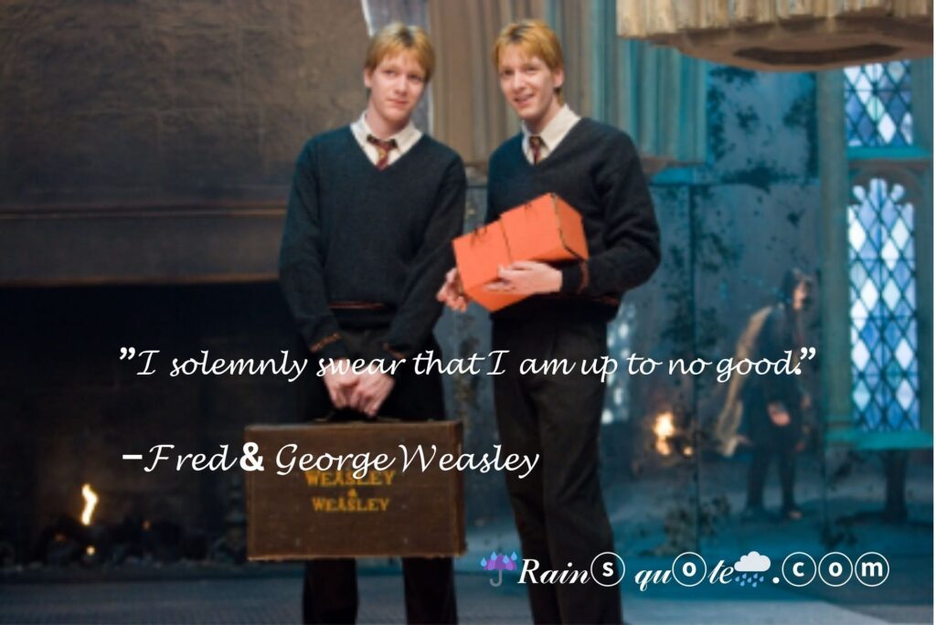 "I solemnly swear that I am up to no good."