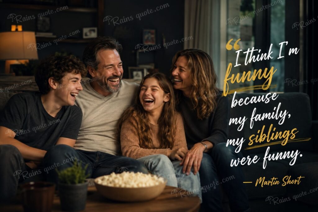 “I think I'm funny because my family, my siblings were funny.”