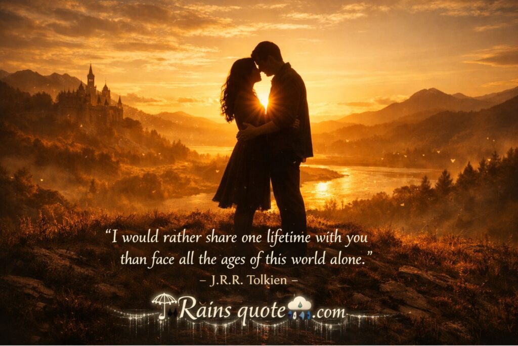 “I would rather share one lifetime with you than face all the ages of this world alone.”