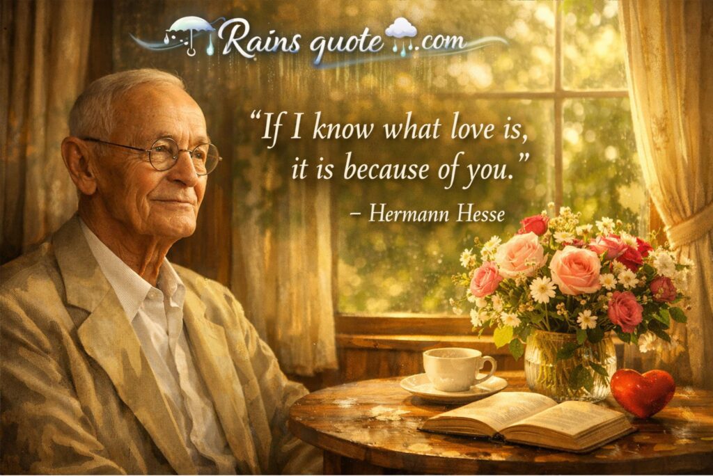 “If I know what love is, it is because of you.”