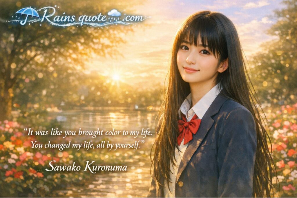 “It was like you brought color to my life. You changed my life, all by yourself.”