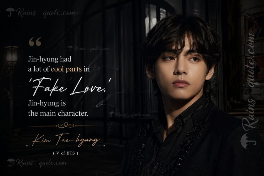 “Jin-hyung had a lot of cool parts in ‘Fake Love.’ Jin-hyung is the main character.”