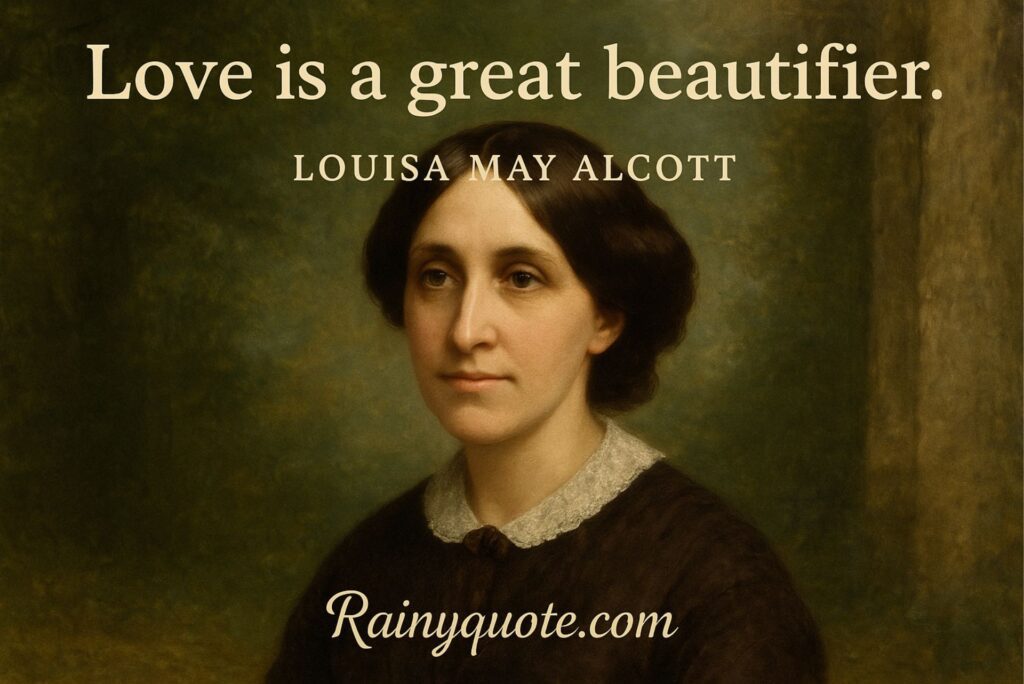 “Love is a great beautifier.” 
