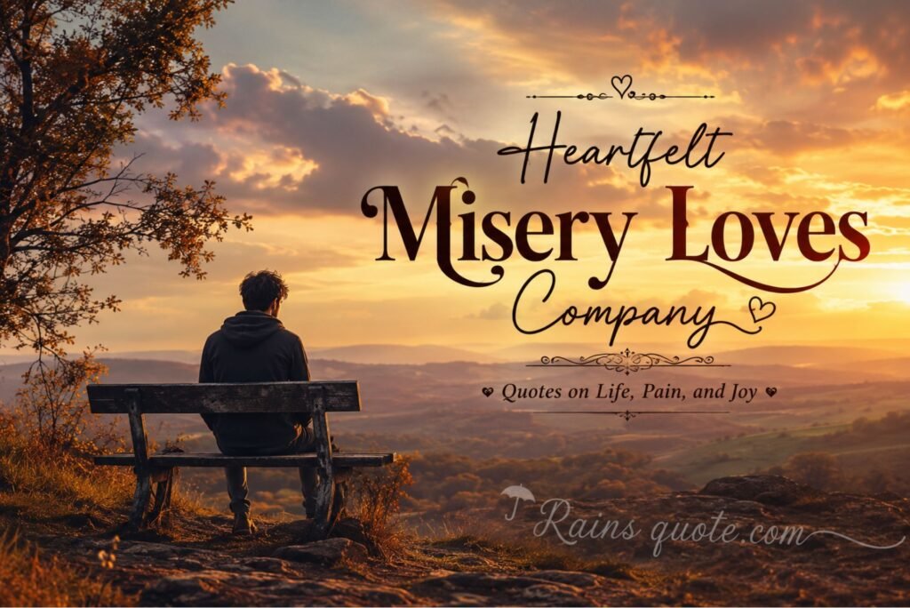 Heartfelt Misery Loves Company Quotes on Life, Pain, and Joy
