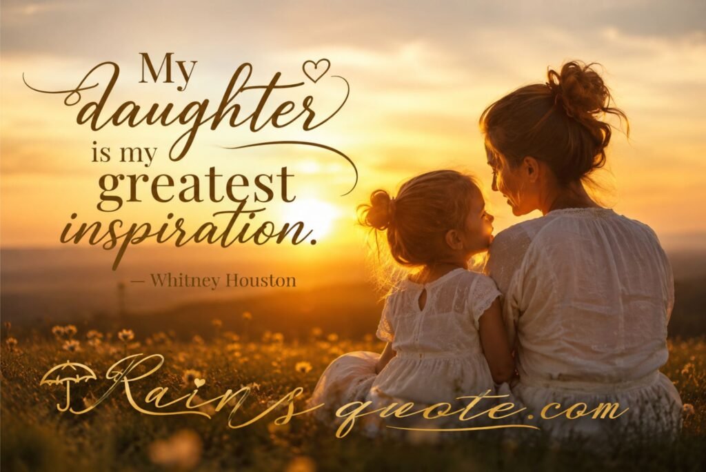 “My daughter is my greatest inspiration.” 