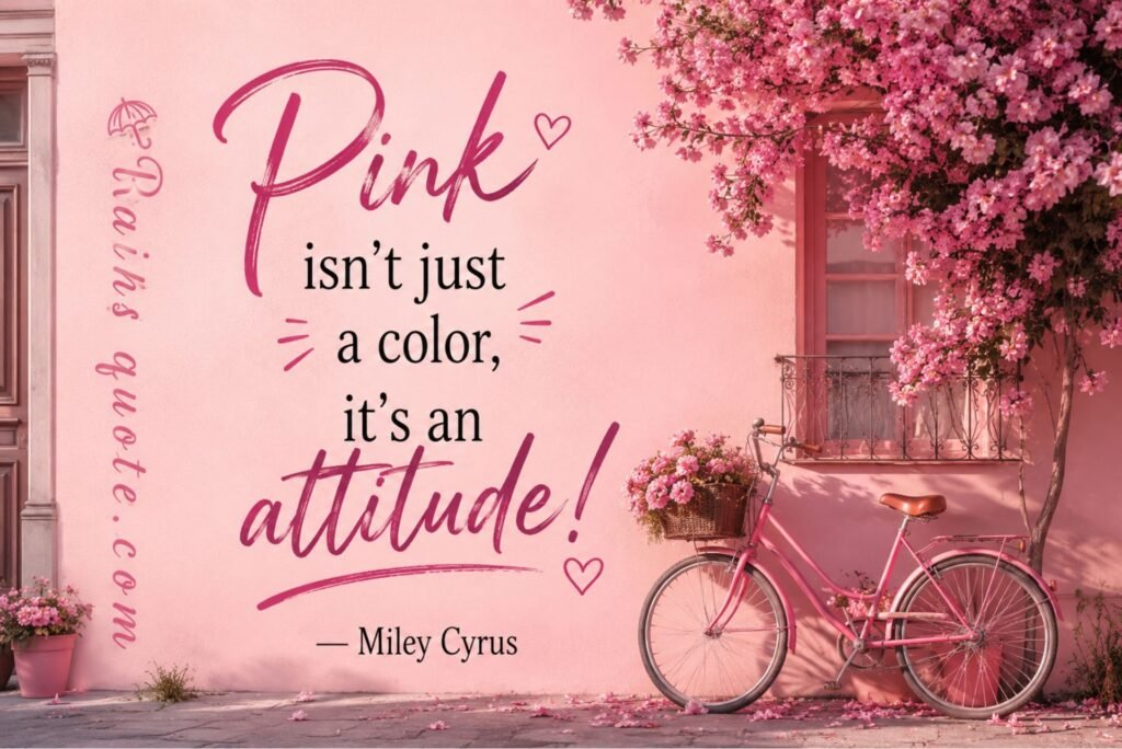 “Pink isn't just a color, it's an attitude!”