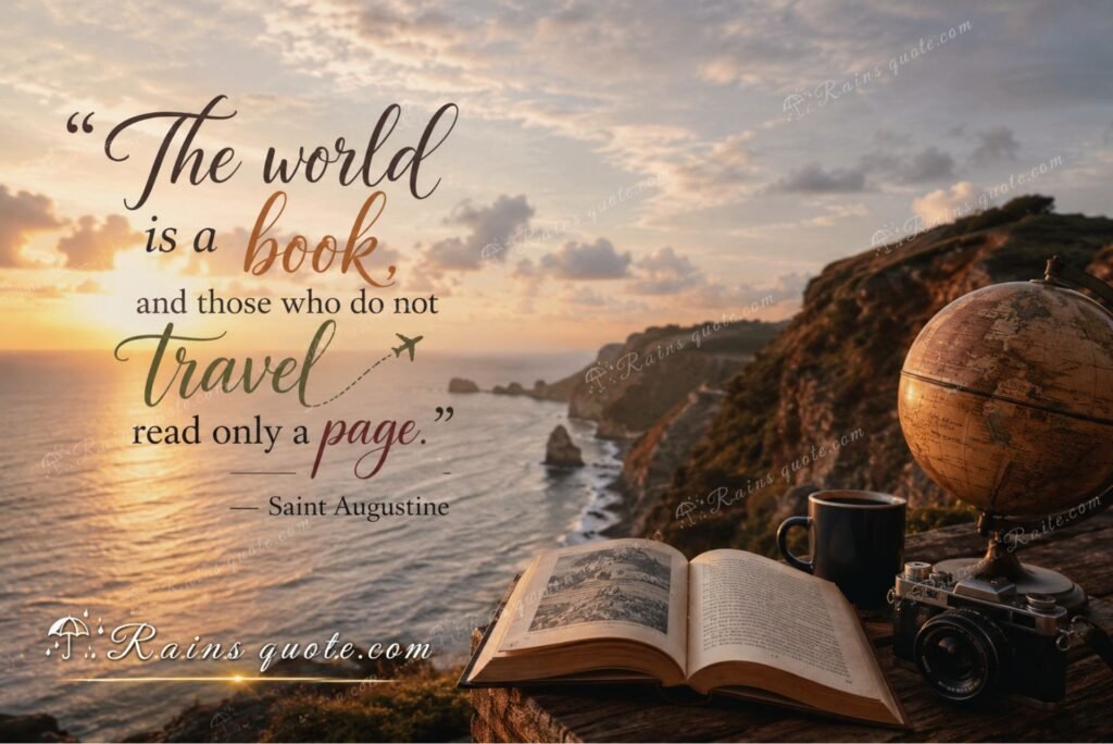 “The world is a book, and those who do not travel read only a page.”