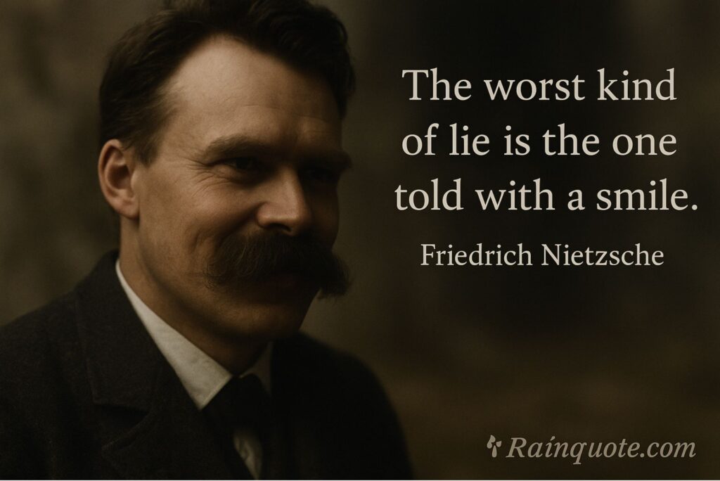 “The worst kind of lie is the one told with a smile.”