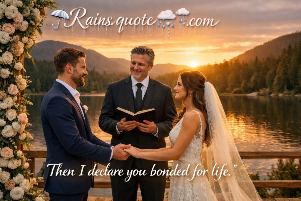 “Then I declare you bonded for life.”