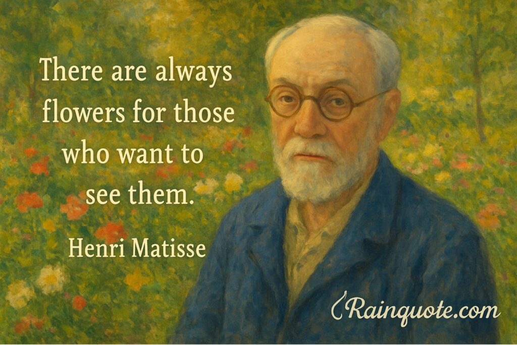 “There are always flowers for those who want to see them.”