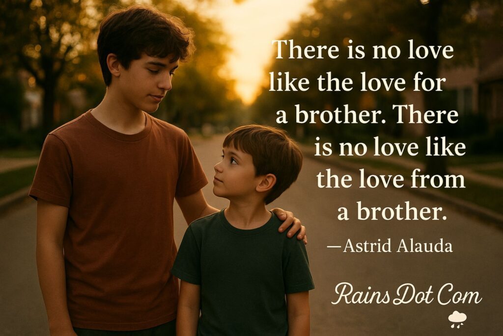 “There is no love like the love for a brother. There is no love like the love from a brother.”