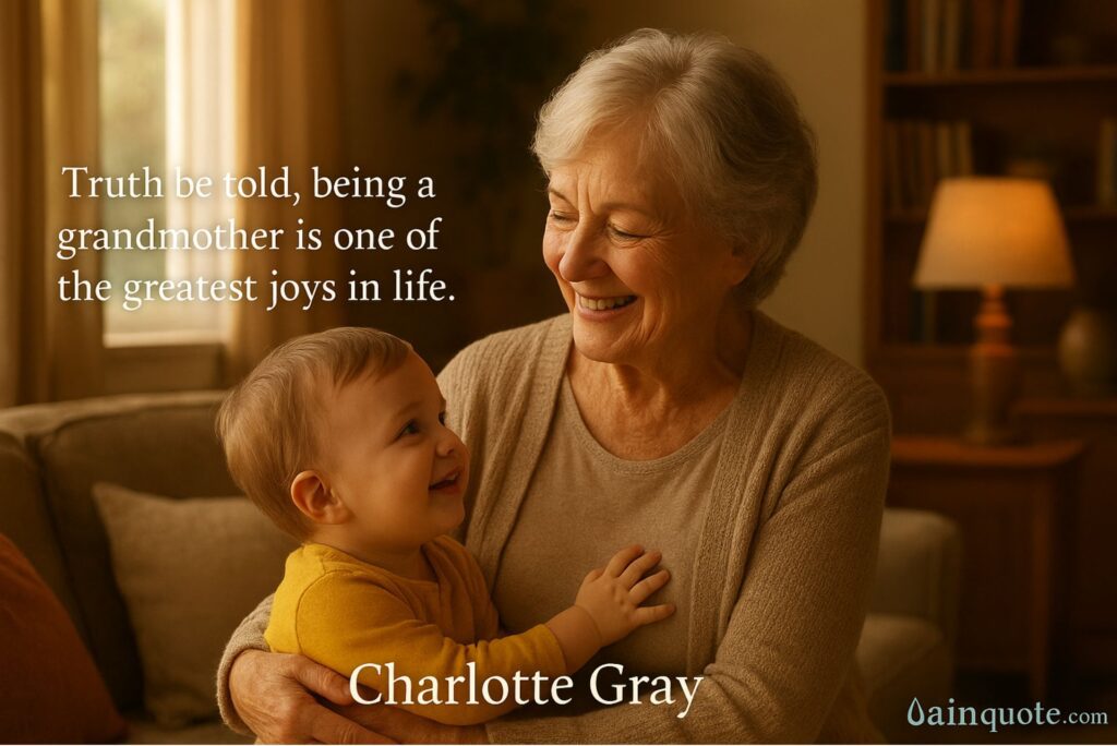 “Truth be told, being a grandmother is one of the greatest joys in life.”