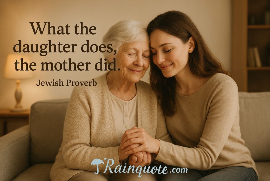  “What the daughter does, the mother did.”