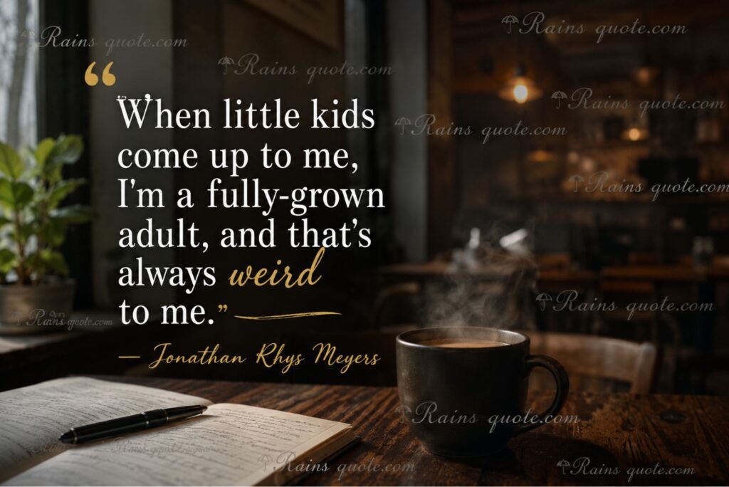 “When little kids come up to me, I'm a fully-grown adult, and that's always weird to me.”