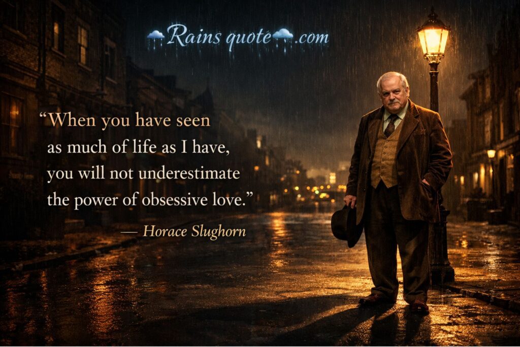 “When you have seen as much of life as I have, you will not underestimate the power of obsessive love.”