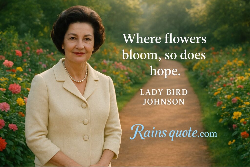 “Where flowers bloom, so does hope.”