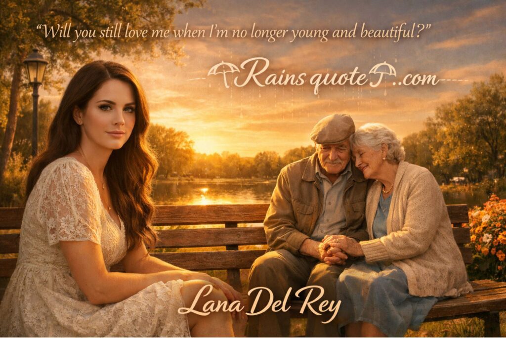 Will you still love me when I’m no longer young and beautiful?”