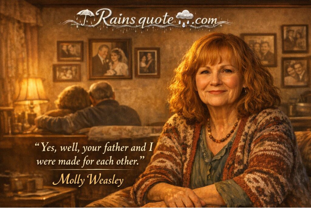 “Yes, well, your father and I were made for each other.”