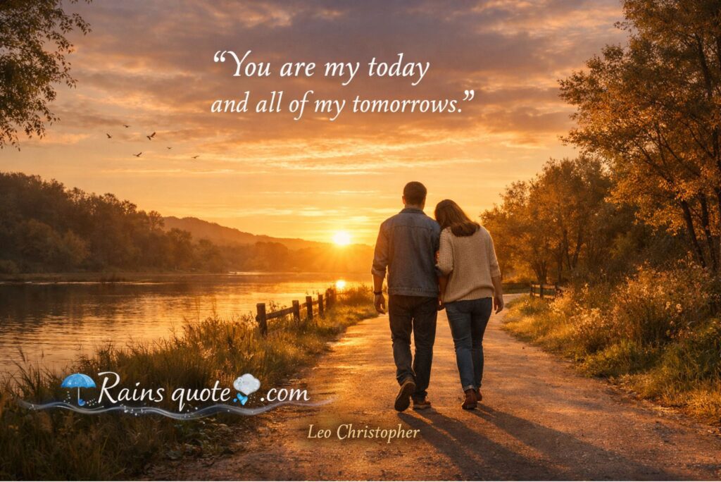 “You are my today and all of my tomorrows.”