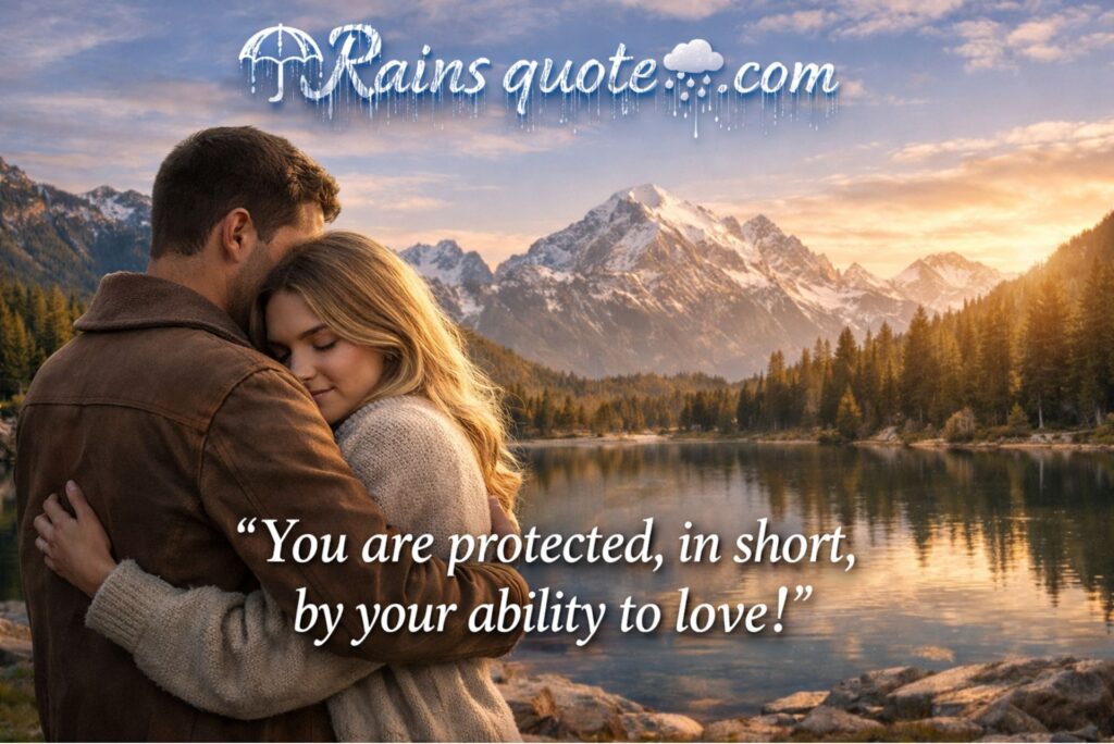 “You are protected, in short, by your ability to love!”