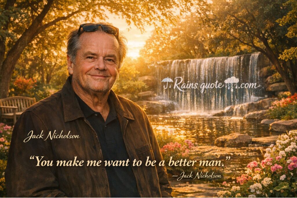 “You make me want to be a better man.”