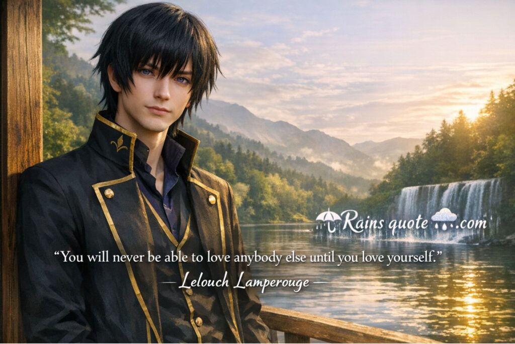 “You will never be able to love anybody else until you love yourself.”