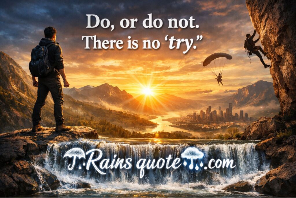 “Do, or do not. There is no 'try.”