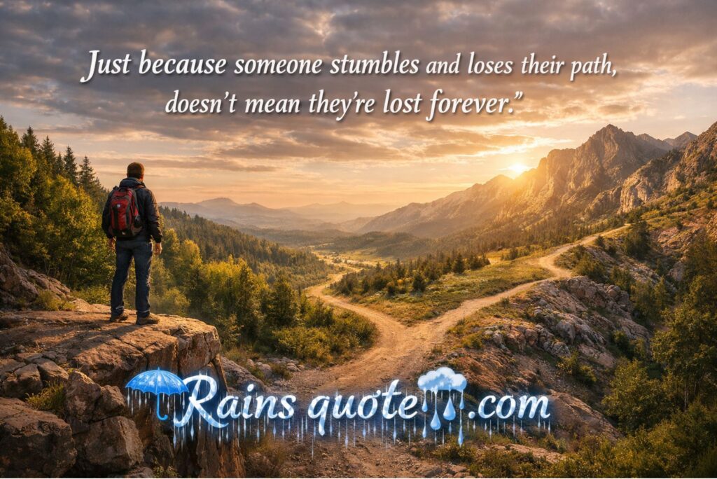 “Just because someone stumbles and loses their path, doesn’t mean they’re lost forever.”