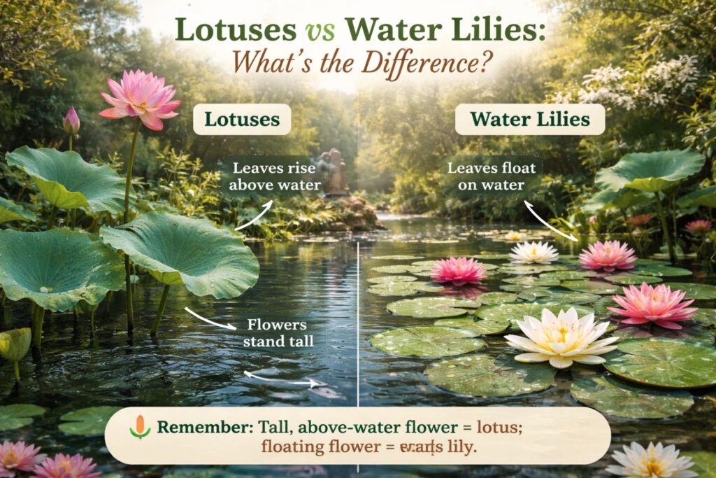 Lotuses vs Water Lilies: What’s the Difference?