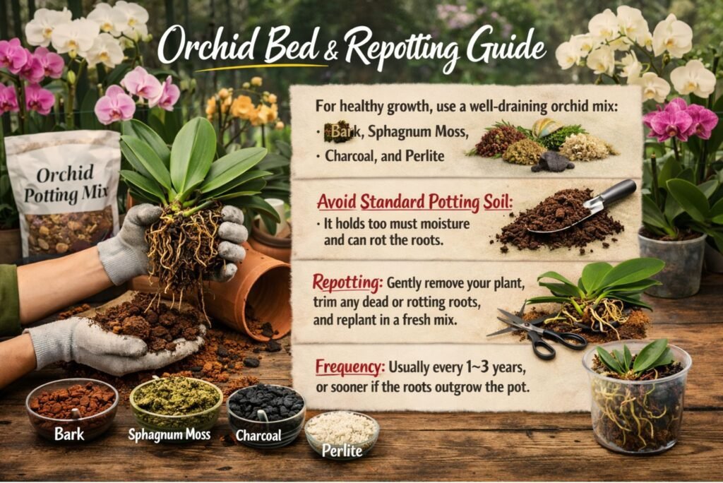 Orchid Bed & Repotting Guide