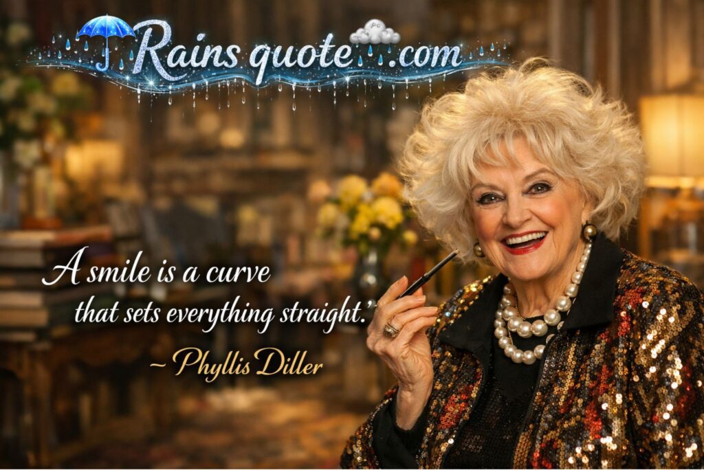 “A smile is a curve that sets everything straight.”