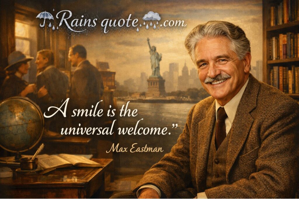 “A smile is the universal welcome.”