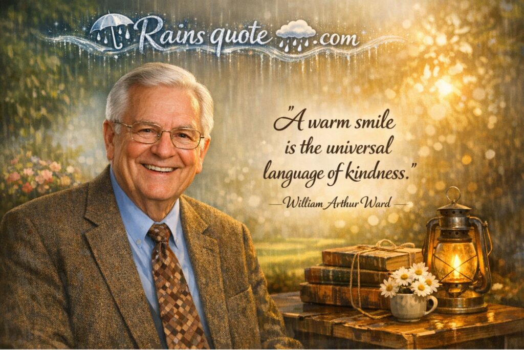 “A warm smile is the universal language of kindness.”