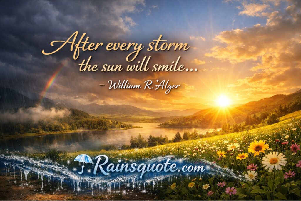 “After every storm the sun will smile…”