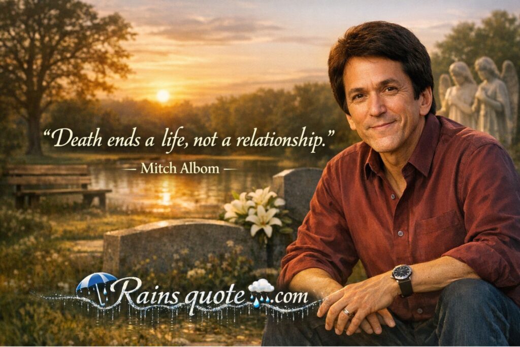 “Death ends a life, not a relationship.”