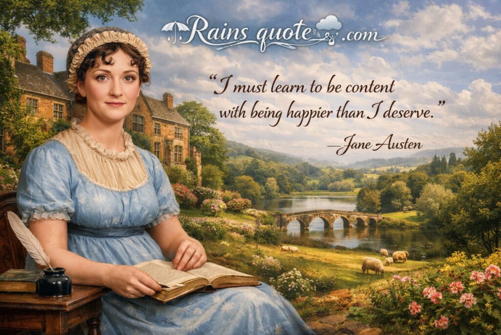 “I must learn to be content with being happier than I deserve.”