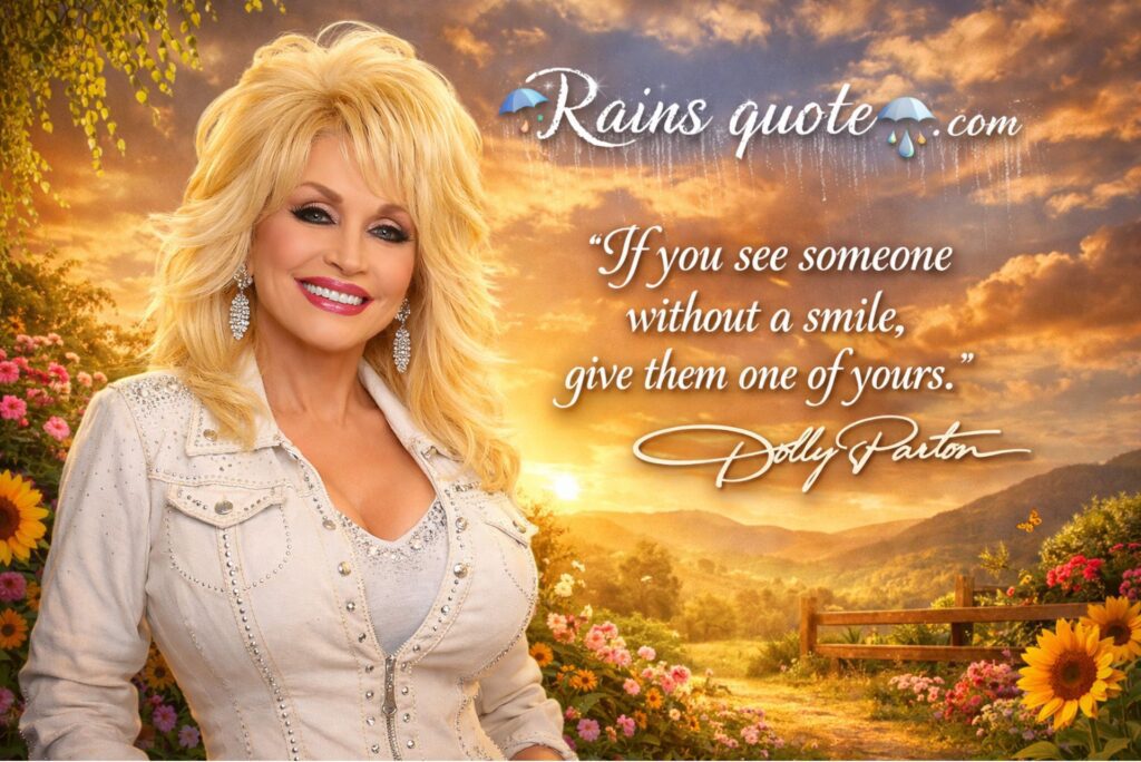 “If you see someone without a smile, give them one of yours.”