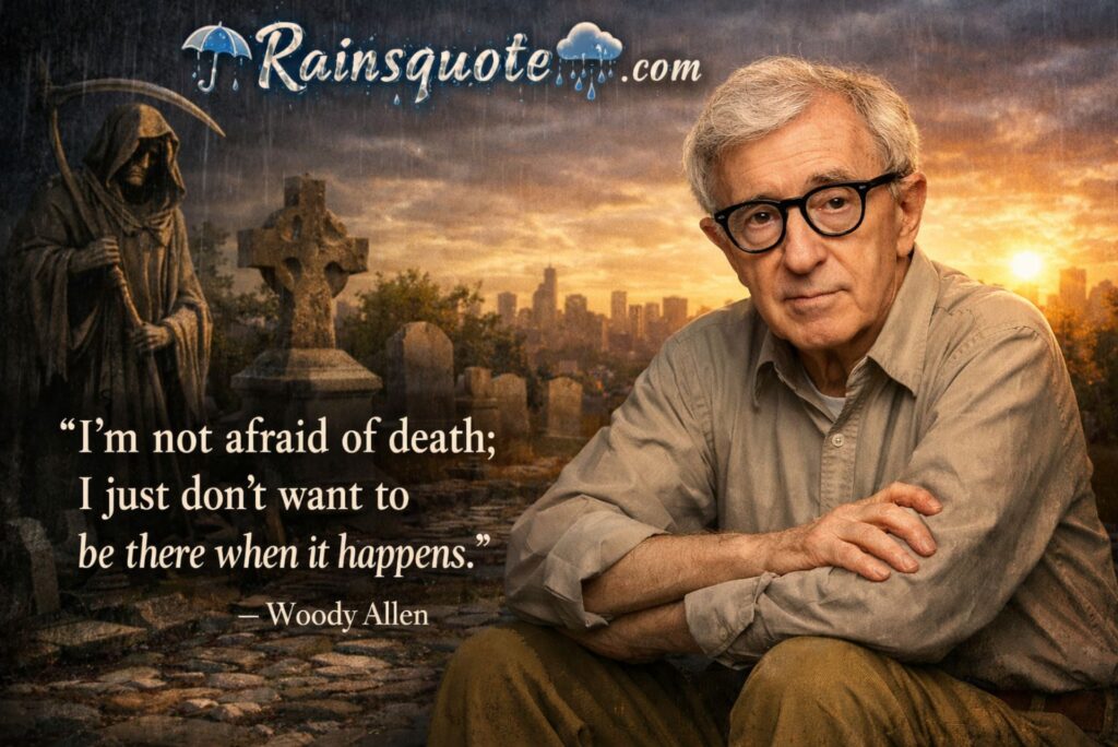 “I'm not afraid of death; I just don't want to be there when it happens.”